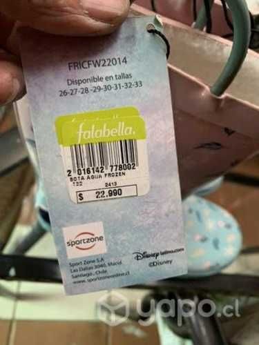 Original Bota niña goma Disney nueva