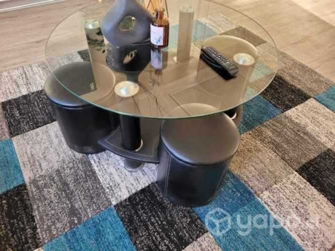 Mesa centro de vidrio