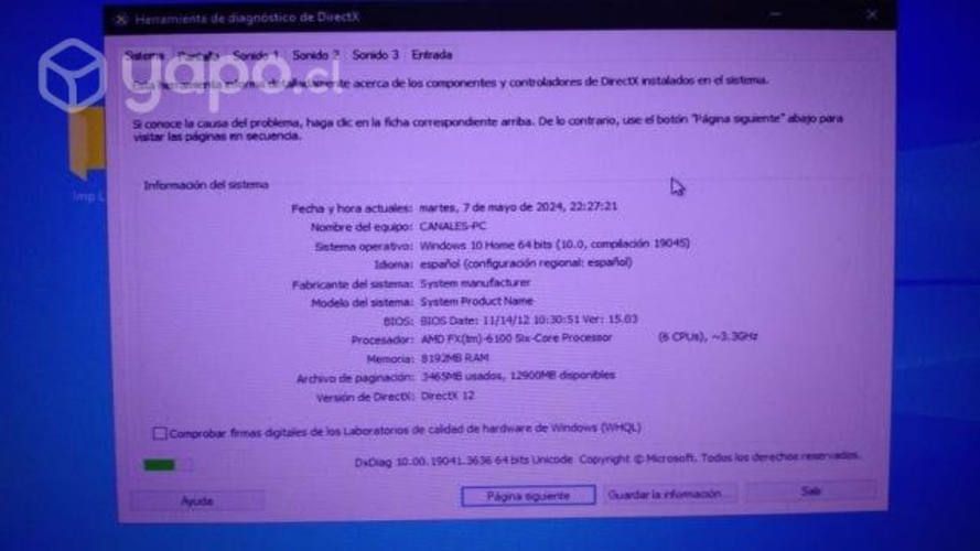 Computador de escritorio