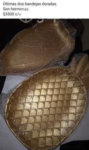 Bandeja piña dorada