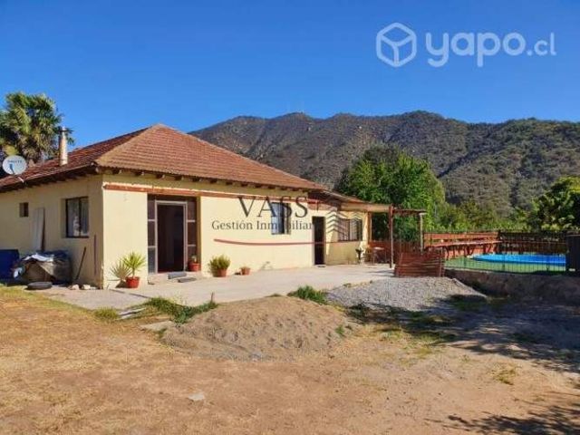 VASS vende parcela 4D 3B piscina y tinaja Olmué