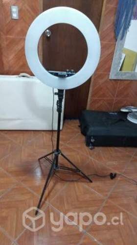 Lámpara aro luz calida y fria