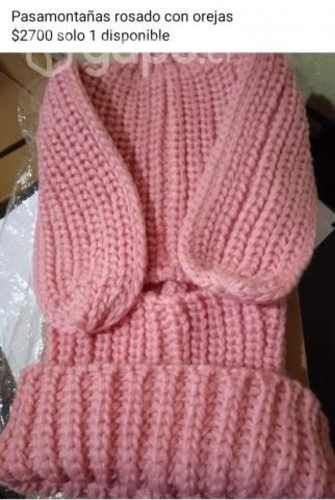 Gorro rosado oreja conejo