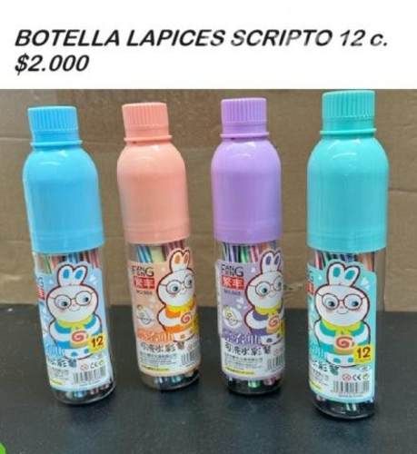 Botella 12 lapices scripto