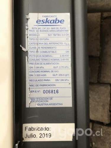 Calefactor Eskabe / Estufa de gas natural de pared