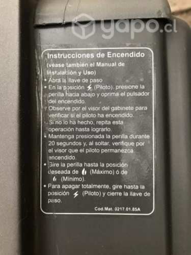Calefactor Eskabe / Estufa de gas natural de pared