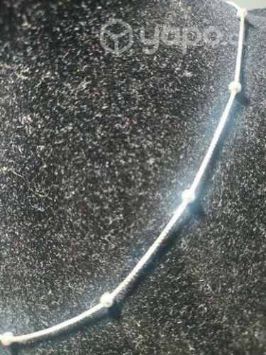 Cadena de plata Ley 925, tipo cola militar