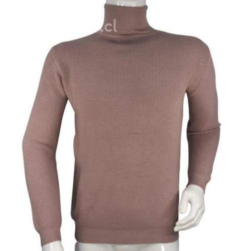 Sweater Palo Rosa Elasticado Cuello Alto Beatle M