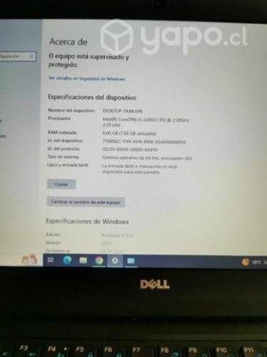 Notebook Dell 7250 i5. 256 gb SSD