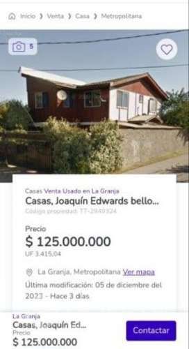 Casa 2 pisos La Granja Joaquín Edwards bello