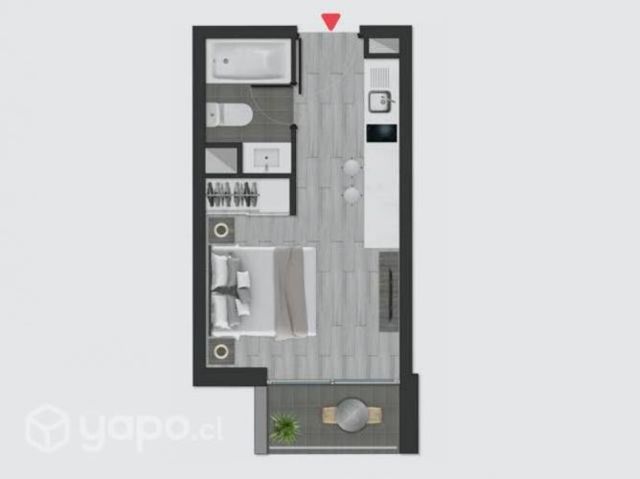 Departamento Estudio Edificio Grajales