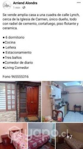 Se vende casa a una cuadra del sector Lynch, cerca