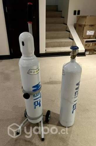 Dos cilindros de oxígeno 10 m3 portátiles