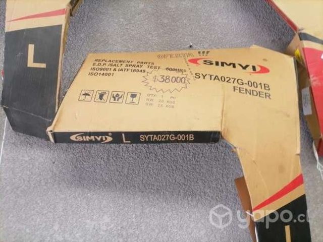 Tapabarro Toyota yaris 2006 al 2013