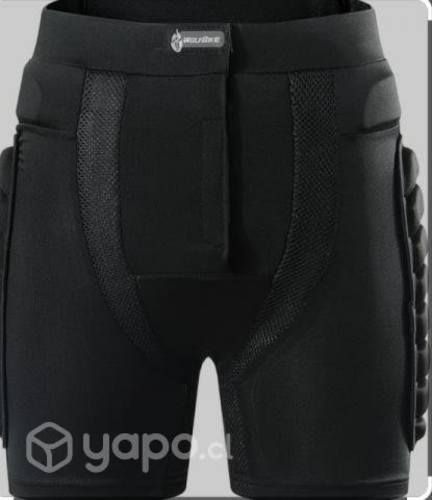 Pantalón corto con proyectores y acolchado, moto