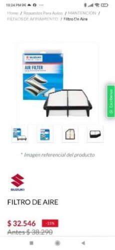 Filtro de aire acondicionado Suzuky gran nomade