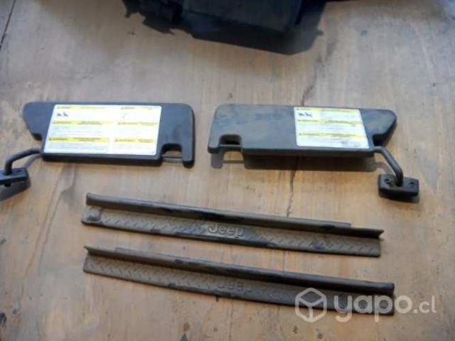 Jeep wrangler plasticos interiores sombrillas luz