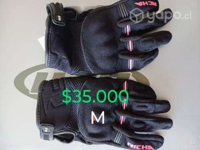 Cascos, casacas y guantes todos casi nuevos