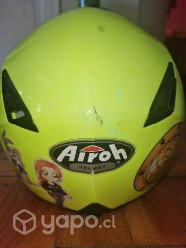 Casco abatible Airoh amarillo talla s
