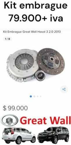 Kit de embrague great Wall haval 3 2.0 año 2013