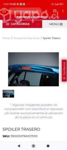 Aleron spoiler Suzuki Celerio