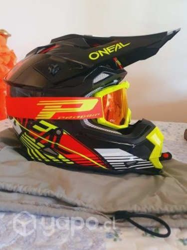 Casco O'neal + antiparra progrip