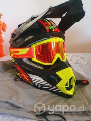 Casco O'neal + antiparra progrip