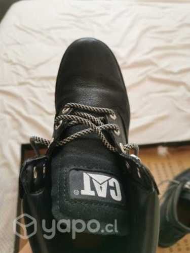 Botín Cuero Mujer Colorado Womens Negro Cat