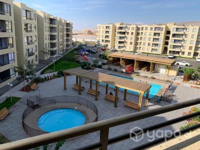 Depto 3D amoblado cerca playa, piscinas-gym,bodega