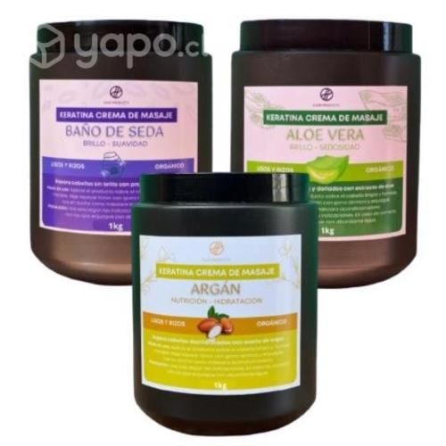 X3 Keratin Crema Organica Reparación y brillo