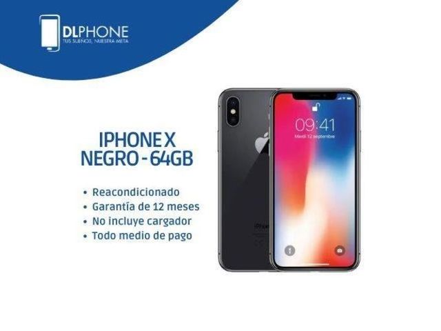 Iphone X 64GB Negro Reacondicionado