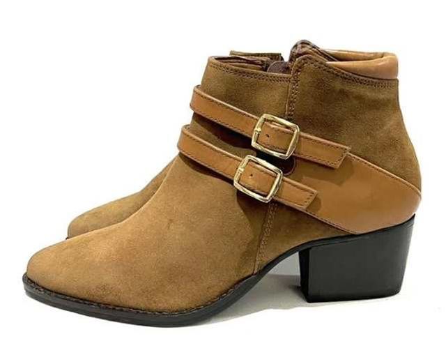 Botín Texano 100% Cuero Marca Rkf N*37 Café