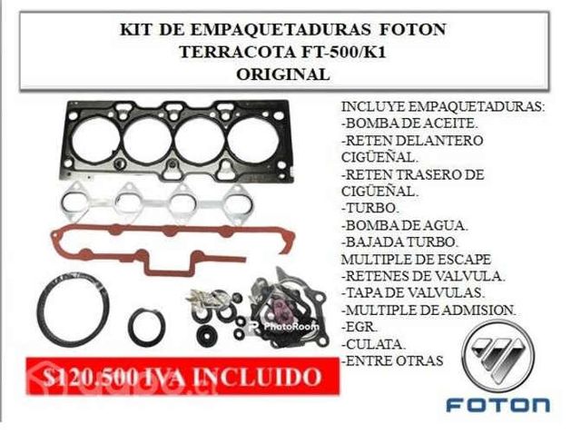 Kit de empaquetaduras foton ft-500 - k1 2.8
