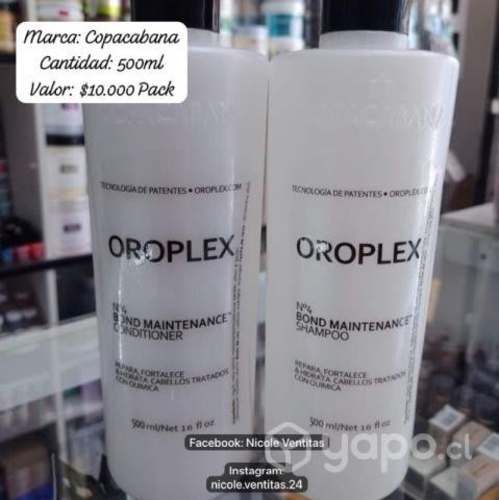 Shampoo y Acondicionador Oroplex Copacabana