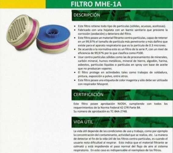 Mascarilla con filtros Masprot