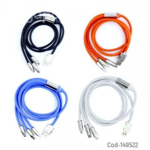 Cable USB 3 En 1 De USB A Micro 5 Pines, Iphone Y