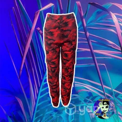 Pantalón cargo camuflaje color Rojo Unisex