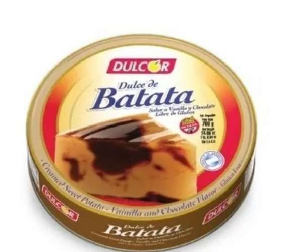 Lata de batata con chocolate dulcor