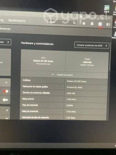 PC GAMER Rx580 ryzen5 2600 mas accesorios