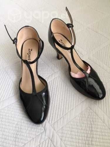Preciosos de charol negro, franceses, un solo uso