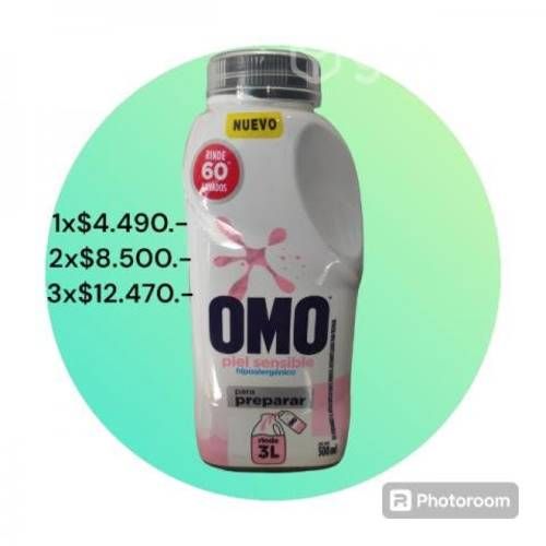 Detergente omo para diluir piel sensible