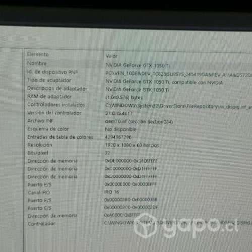 Pc completo I3 8100 16 de ram y 1050ti