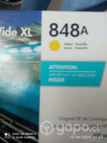 Tintas hp 848a colores originales de 400ml