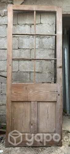 Puerta pino oregón usada antigua