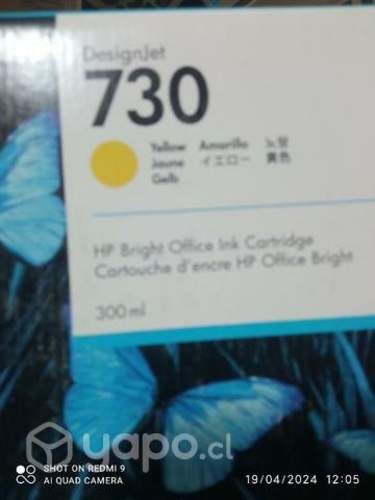 Tintas hp 730 colores originales de 300ml
