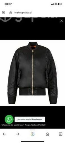 Chaqueta de vuelo negra