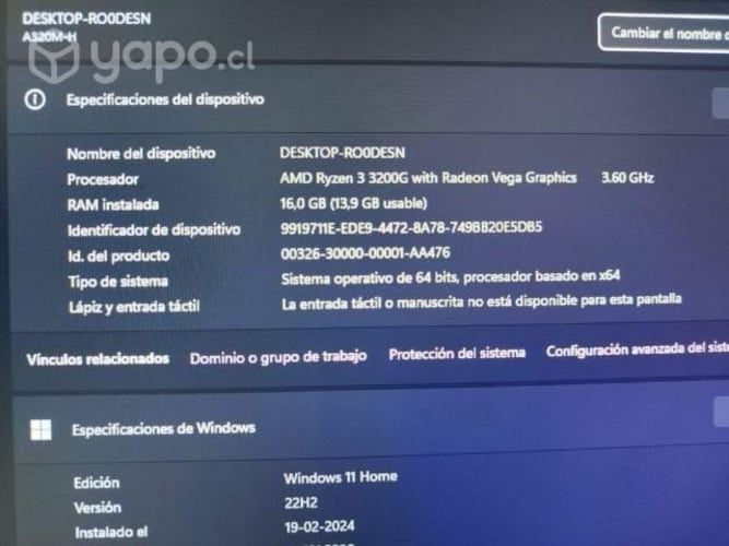 Computador de escritorio