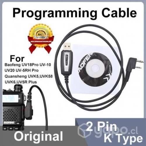 Cable Programación USB Y CD Para Radios Baofeng