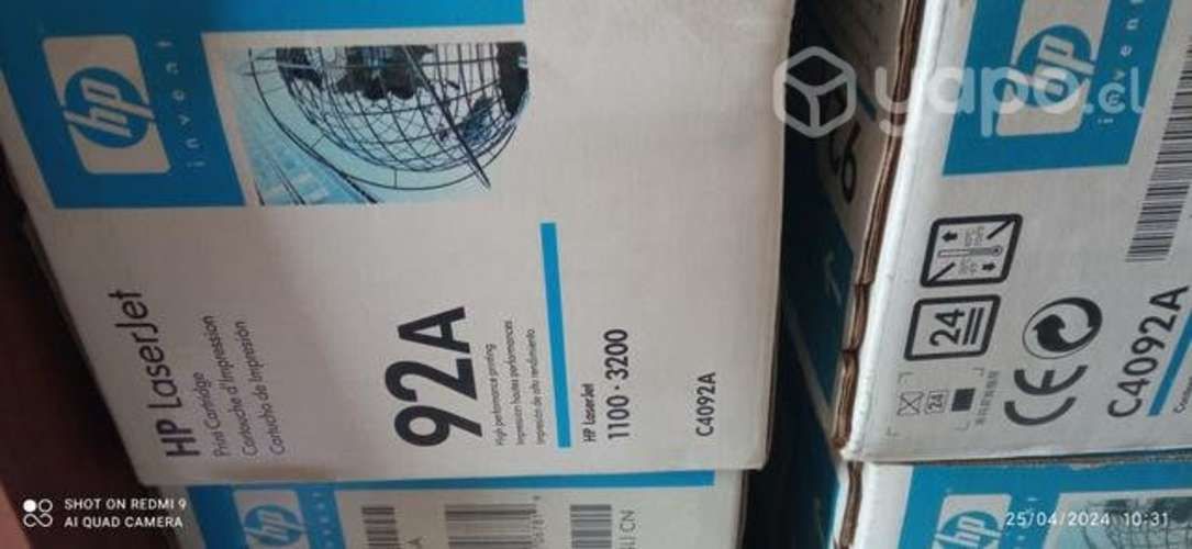 Toner hp 92a black original de alta