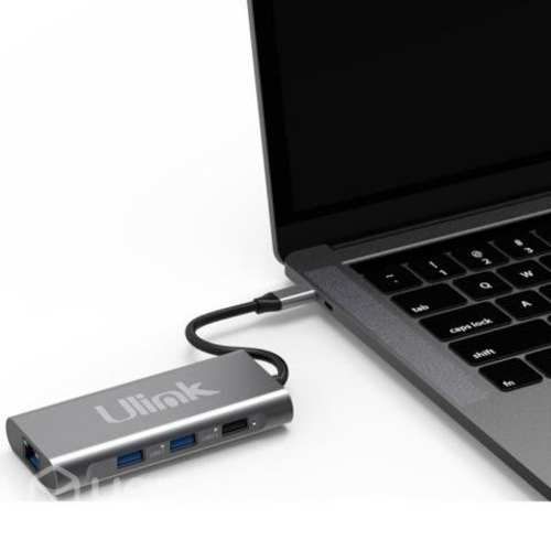 Adaptador usb-c a hdmi, 2 usb 3.0, rj45(lan), usb